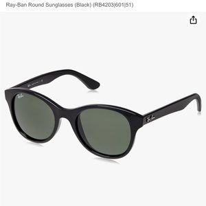 Ray-ban Black Rounded Sunglasses RB4203